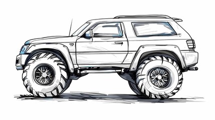 off-road car, country music background, road trip,