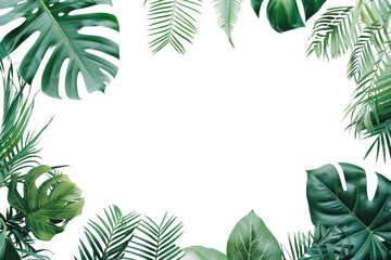 Fototapeta na wymiar Tropical Leaves on Display Isolated On Transparent Background