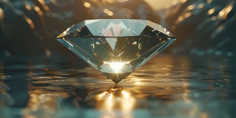 A diamond is floating in a body of water - Powered by Adobe