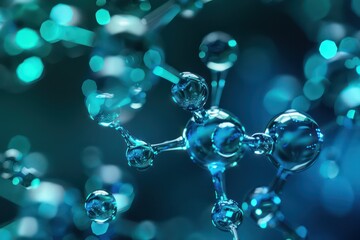 colorful image of blue spheres