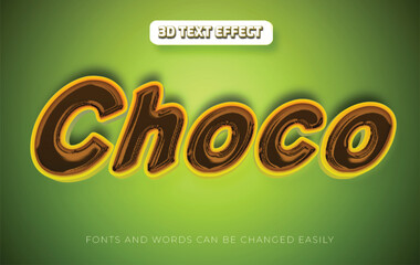 Choco toffee 3d editable text effect style
