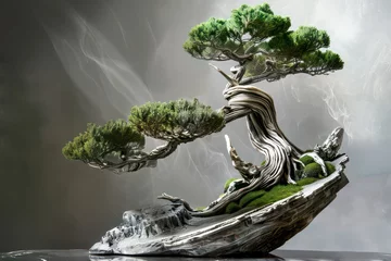Schilderijen op glas several different bonsai trees are shown in this image © AAA