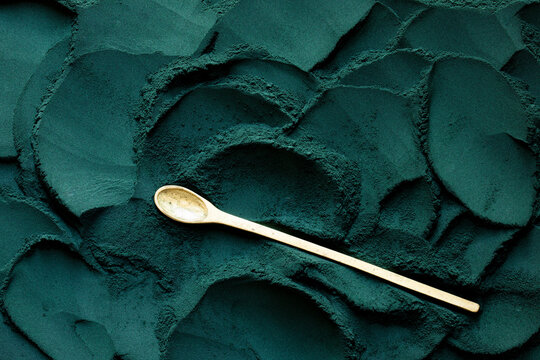 Green algae plant powder spirulina