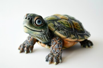 Obraz premium turtle with a big eye on a white background