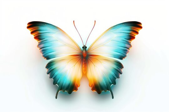 colorful butterfly on a white background