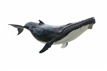 whale is shown on a white background
