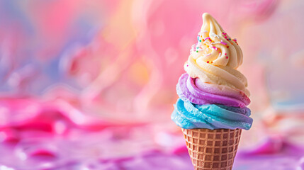 Ice cream cone HD 8K wallpaper Stock Photographic