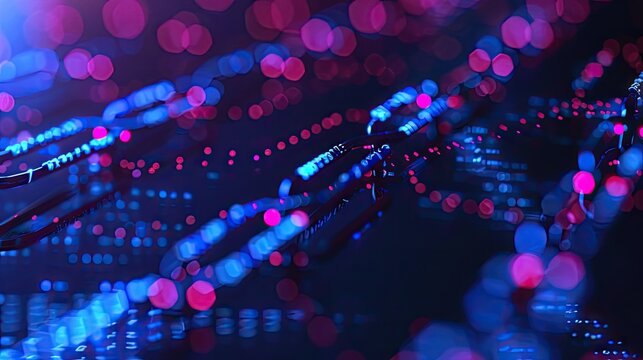 Banner Representation Of Blockchain Cryptography Technology With Validation Blocks For Securing The Network Of Proof Of Work And Staking Crypto Currency Coins With Tvl And Tps Speed Data