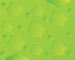 background of six triangles and green circles