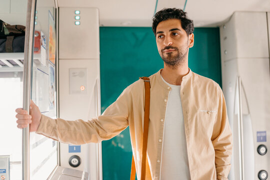 A man travels by train
