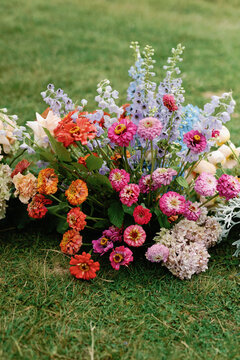 Flower border garden alfresco blooming nature plant botanical parkland