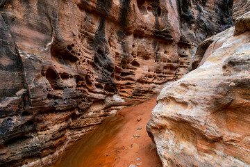 Slot Canyon on Desert Landscape: 4K Ultra HD Image