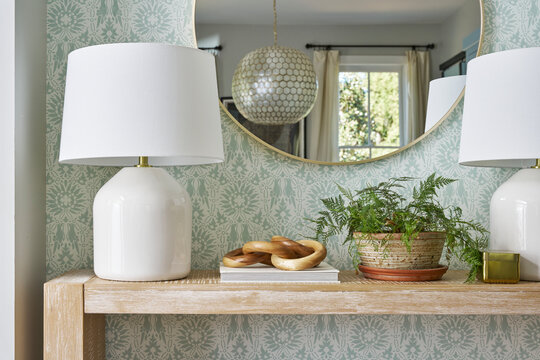 Cozy entryway and console table styling