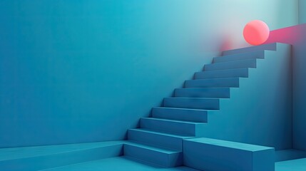 Obraz premium Business Growth Success Achievement Pdca Concept, Step Stair Or Ladder For Planning Development Leadership And Customer Target Group