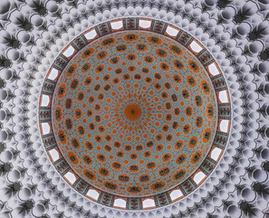 Mosque Ceiling in Al-Bukhary public mosque in Alor Setar, Kedah, Malaysia