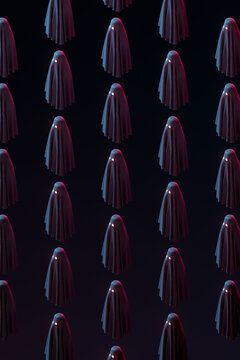 pattern of many ghosts