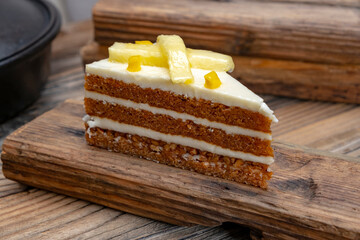 Delectable Delight: 4K Ultra HD Image of Carrot Cake Close-Up