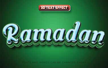 Ramadan kareem 3d editable text effect style