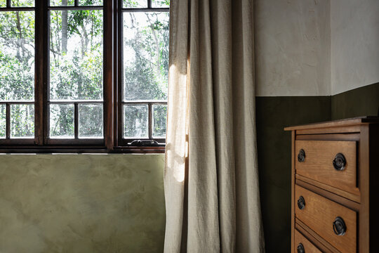 Vintage bedroom interior decor details