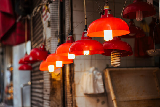 Vintage Red Pendant Lights