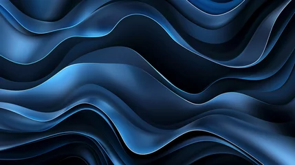 Foto op Canvas 青黒の抽象的なグラデーション背景粒子テクスチャGenerativeAI © enopi