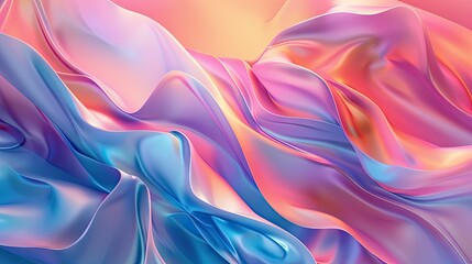 Fototapeta premium Illustration Of Colorful Abstract Background With Pink And Blue Multicolored Wavy Surfaces