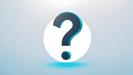 Blue question mark symbol on blue background. Problem, solution, confusion counseling
