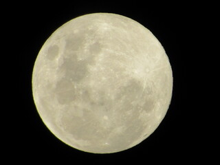 full moon over black