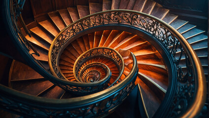 chic swirl staircase spiral