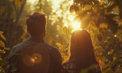 couple in the forest