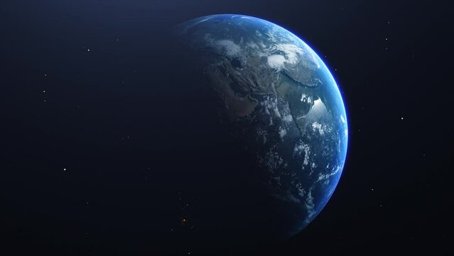 Cinematic Planet Earth Region Reveal India Asia Zoom in 4k ProRes 422 HQ