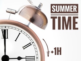 Alarm Clock at 3 o'clock changing to Summer Time.. Daylight Saving Time concept