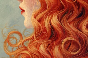 A Painting of a Woman With Red Hair