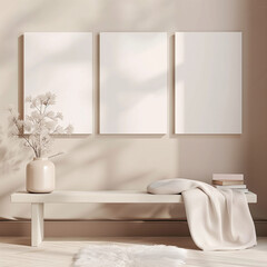 Canva mockup beige room design