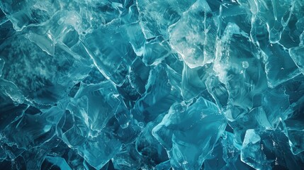 Obraz premium Intricate Patterns Of Blue Ice Texture