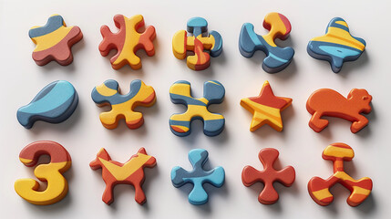 autism awareness week or month, 2 april, for autistic kids, banners and cards 