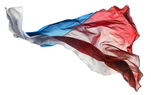 Whimsical Juneteenth Flag Waving the Colors of Liberty Isolated on Transparent Background PNG.
