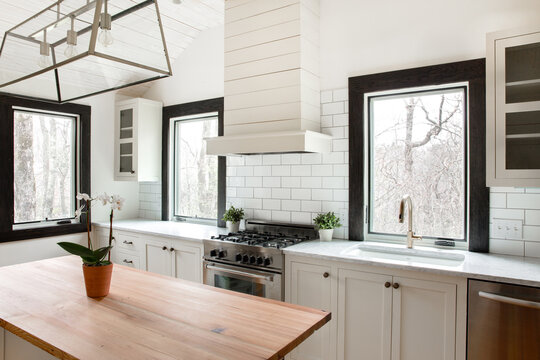 Kitchen Interiors of a Builder Grade Home