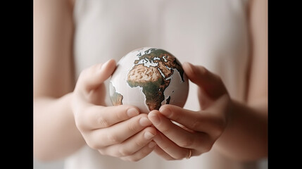  Saving water and world environmental protection concept- Environment day and earth day.World Water Day Concept. human hands holding earth globe