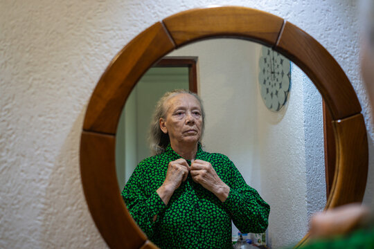 67 Year Old Woman Getting Ready