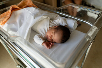 Newborn baby sleeping.