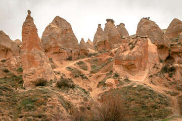 Rock formations in the Devrent Valley, Turkey