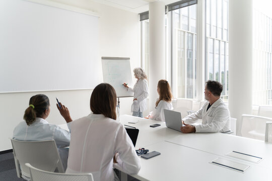 Medical Consultation Of Doctors In Bright Room