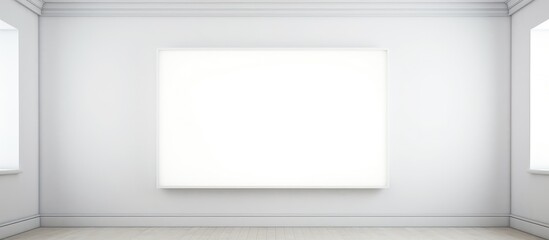 An empty room with a white wall is illuminated by three windows filling the space with natural light. The room appears bare and spacious, creating a sense of openness and simplicity.