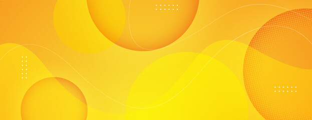 abstract orange yellow background with circular shapes. vector illustration