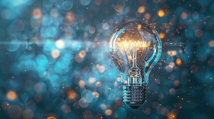 Quick Tips For Smart Creative. Light Bulb And Idea, Working Creativity, Creative For New Innovation With Energy And Power, Growth And Success Development - obrazy, fototapety, plakaty