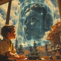 Children exploring technology