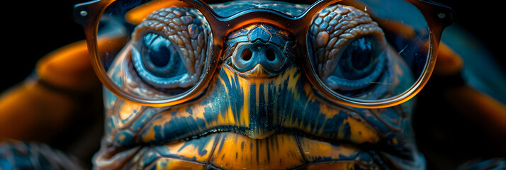 turtle in the water 4k,
Wisdom concept A wise turtle of advanced age