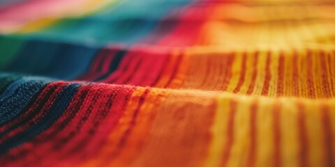 A close-up of the vibrant texture of a Mexican serape, perfect for textile design inspiration or a background for Cinco de Mayo crafts.