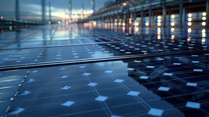 Solar Panels On Power Station